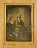 Thumbnail af Portrait of James Holdforth, standing wearing…