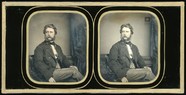 Thumbnail af Portrait of a man seated on an upholstered  c…