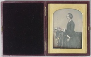Thumbnail preview of Portrait, three quarter length, of a young wo…