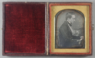 Thumbnail preview of A half length portrait of a seated young man …