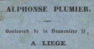 Visualizza photographer label of Alphonse Plumier, a Liè… anteprime su