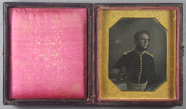 Thumbnail preview of A half length portrait of a man in uniform.  …