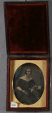 Thumbnail af Three quarter portrait of a woman, three quar…