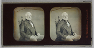 Thumbnail af Half-length portrait of a man seated on an or…