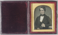 Thumbnail af Half length portrait of a young man, with sid…