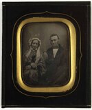 Thumbnail preview of Portrait of a couple, with golden details