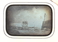 Thumbnail af Reproduction of a painting, Seascape, harbour