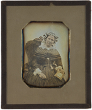 Prévisualisation de portrait of a seated woman with bonnet, with … imagettes