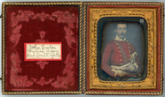 Stručný náhled Half length portrait of a seated man in a red…