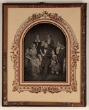 Thumbnail af Group portrait of the Bartels family posed on…
