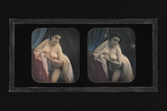 Thumbnail preview of stereoscopic image of a naked woman, leaning …