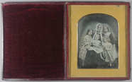 Thumbnail af Hand coloured, full length group portrait of …