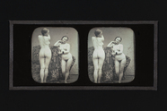 Thumbnail preview of stereo portrait of two naked woman, one from …