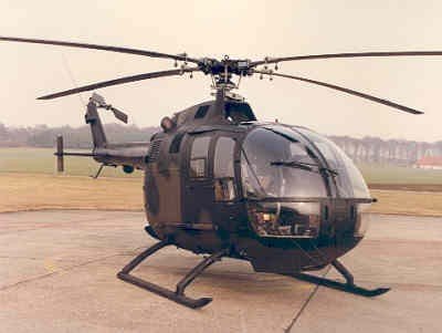 Bo-105 helikopter (registratie B-80).