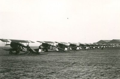 Fokker D.VII jachtvliegtuigen op De Kooy.