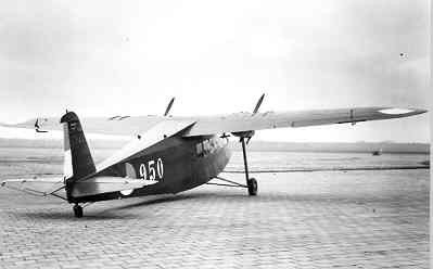 Achterkant Koolhoven FK.49. Dit toestel is ook ingezet als foto-vliegtuig bij de LVA.
