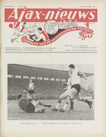 Clubnieuws Ajax (vanaf 1916) 1964-02-01