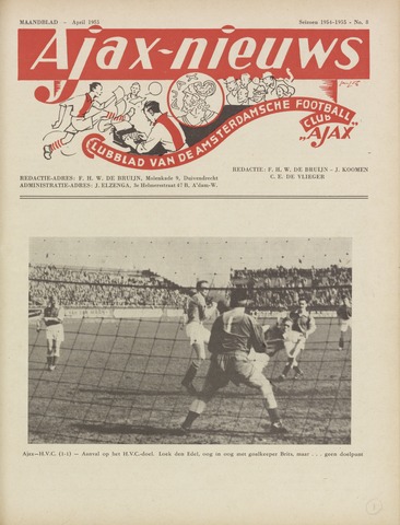 Clubnieuws Ajax (vanaf 1916) 1955-04-01