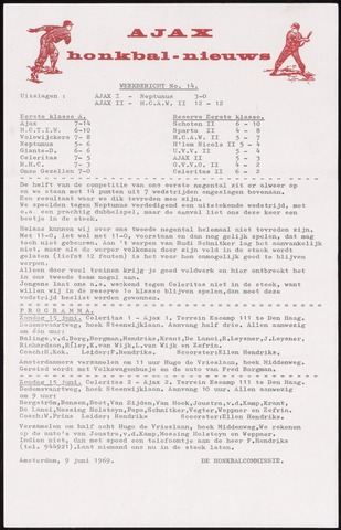 Honkbal nieuws (1963-1972) 1969-06-09