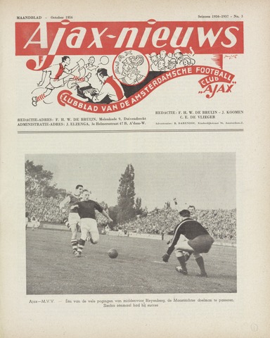 Clubnieuws Ajax (vanaf 1916) 1956-10-01