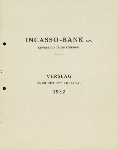 Incasso-Bank 1932
