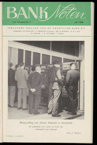De Twentsche Bank - Banknoten 1960-07-01