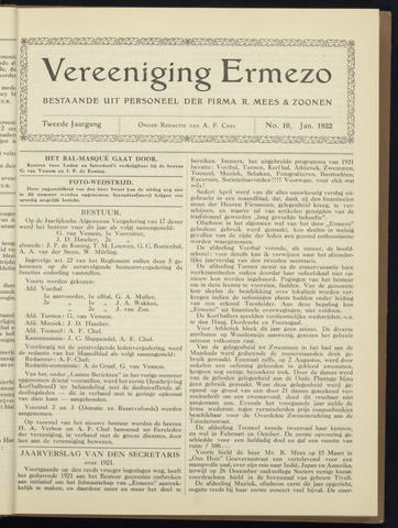R. Mees & Zoonen - Ermezo 1922