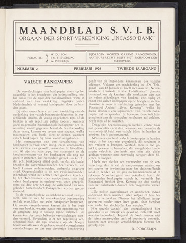 Incasso-Bank - Maandblad SVIB 1926-02-01
