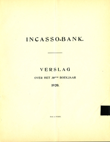 Incasso-Bank 1920