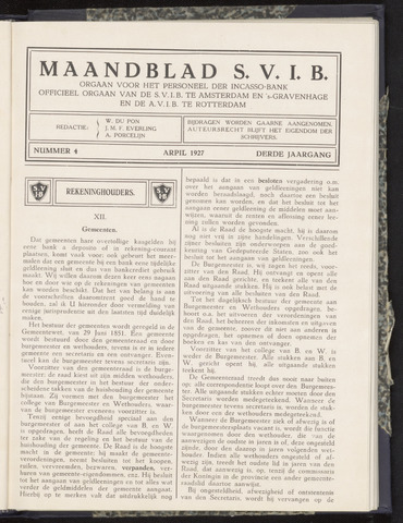 Incasso-Bank - Maandblad SVIB 1927-04-01