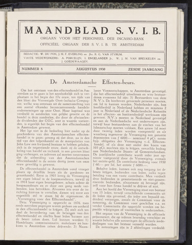 Incasso-Bank - Maandblad SVIB 1930-08-01