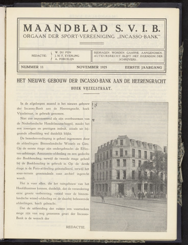 Incasso-Bank - Maandblad SVIB 1925-11-01