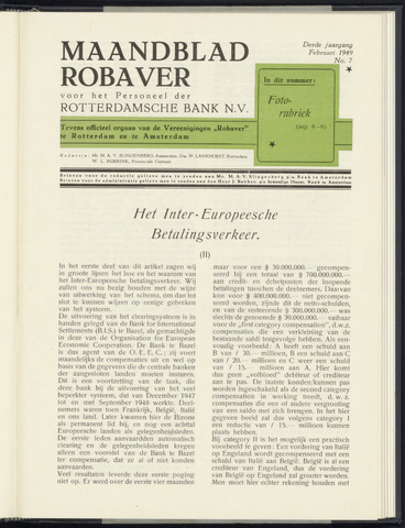 Rotterdamsche Bank - Robaver 1949-02-01