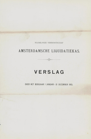 Amsterdamsche Liquidatiekas - Amsterdamsche Goederenbank 1913