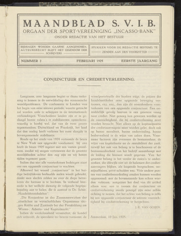 Incasso-Bank - Maandblad SVIB 1925-02-01
