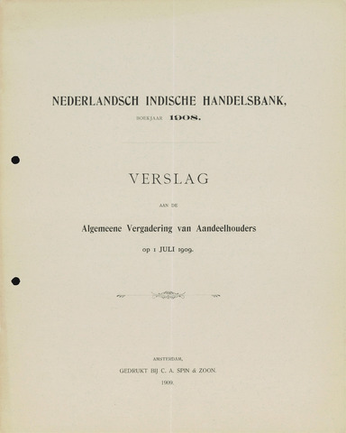 Nederlandsch-Indische Handelsbank 1908