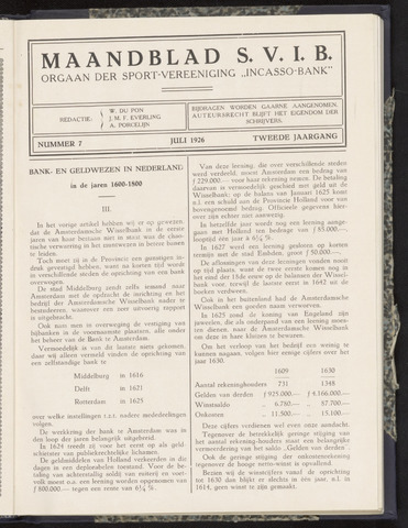 Incasso-Bank - Maandblad SVIB 1926-07-01