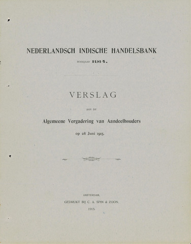 Nederlandsch-Indische Handelsbank 1914