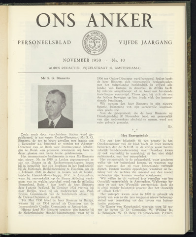 Nederlandsche Handel-Maatschappij - Ons Anker 1950-11-01
