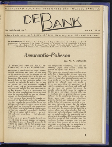 Incasso-Bank - De Bank 1938-03-01