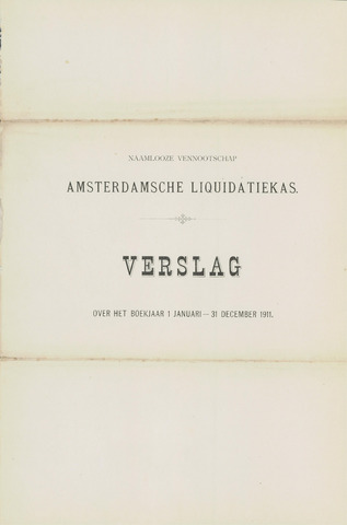 Amsterdamsche Liquidatiekas - Amsterdamsche Goederenbank 1911