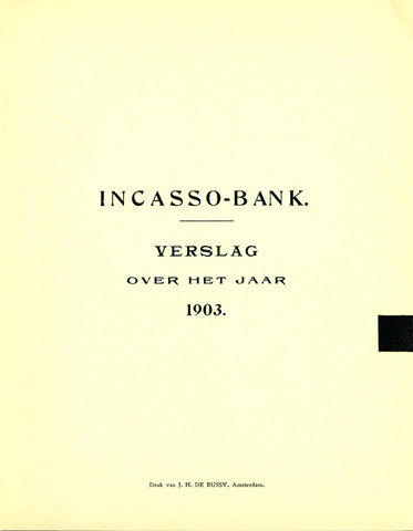 Incasso-Bank 1903