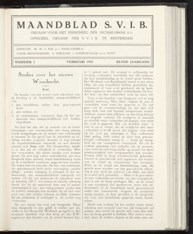 Incasso-Bank - Maandblad SVIB 1935-02-01