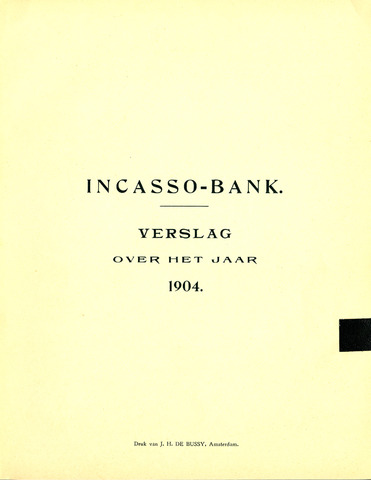 Incasso-Bank 1904