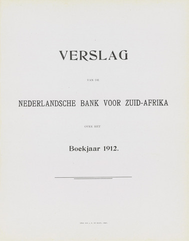 Nederlandsche Bank voor Zuid-Afrika 1912