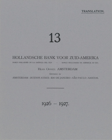 Hollandsche Bank voor Zuid-Amerika 1926