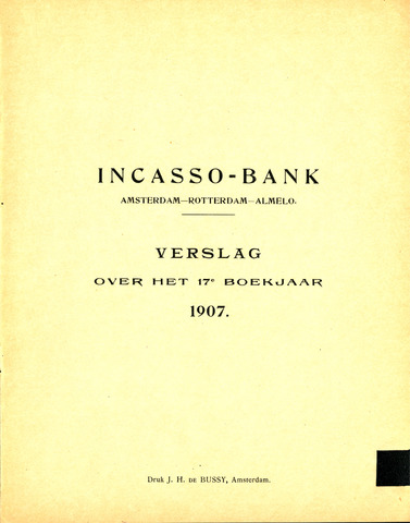 Incasso-Bank 1907