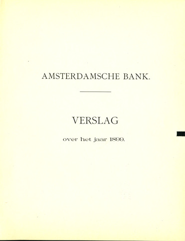 Amsterdamsche Bank 1899