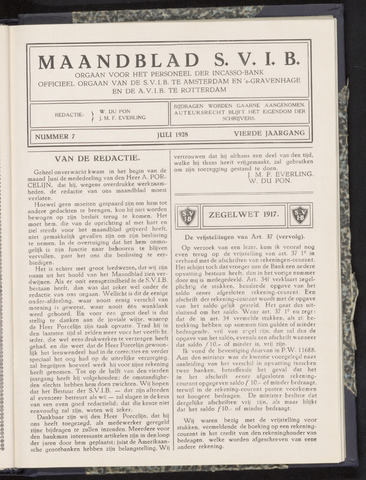 Incasso-Bank - Maandblad SVIB 1928-07-01