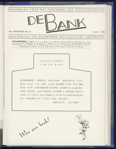 Incasso-Bank - De Bank 1938-06-01